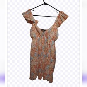 Hesperus Floral Ruffle Sleeve Women's Dress  size M